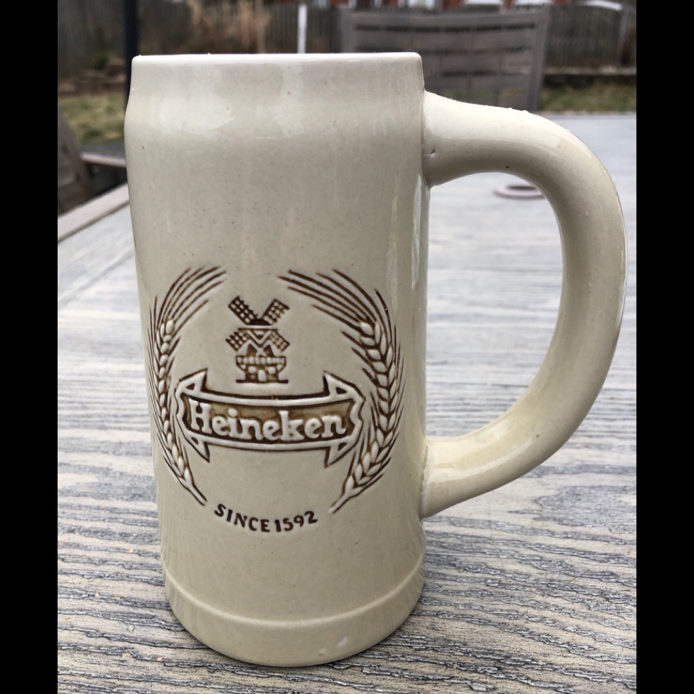 Vintage 1970’s Heineken Beer Stein mug